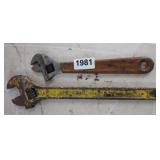 (2) CRESCENT WRENCHES