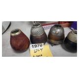 (4) GOURD CUPS WITH ALPACA SILVER