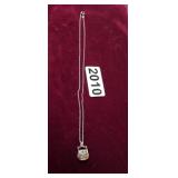 STERLING SILVER NECKLACE AND PENDANT