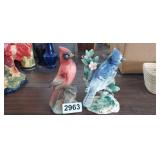 (2) JAPANESE CERAMIC BIRD DECOR