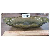 INDAINA GLASS AVOCADO GREEN RELISH DISH