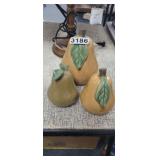 CERAMIC PEAR FIGURINES