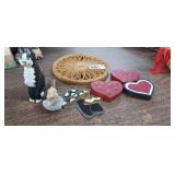 CAT, TRIVET, WATERMELLON DECOR, MUSHROOM, PIPE LOT
