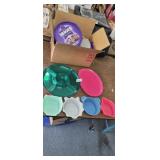 LOT OF SILICONE DISHES, ETC.