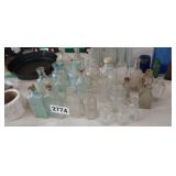 LARGE LOT OF VINTAGE BOTTLES, ETC.