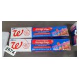 (2) GALLON FREEZER BAGS