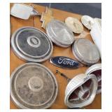 VINTAGE HUBCAPS, DECALS, LIGHTS