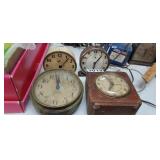 (4) ANTIQUE ALARM CLOCKS, WESTCLOX, GE, ETC.