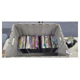 BIN OF DVDs