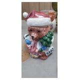 SANTA BEAR COOKIE JAR