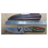 KNIFE WITH SHEATH, WITH CUT-OUT DEER