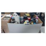 BOX FULL OF HOUSEHOLD CHEMICALS