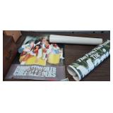 (3) POSTERS, HOUSTON OILER CHEERLEADERS, FARRAH,M+