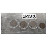 LIBERTY V-NICKEL, 35% SILVER WAR NICKEL, BUFFALO N