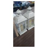WHITE CANDLE LANTERNS