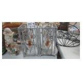 (2) METAL DECORATIVE CANDLE HOLDERS