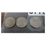 (5) ONE DOLLAR COINS