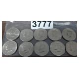 (10) KENNEDY HALF DOLLARS