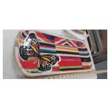 BUTTERFLY LAQUERED WOOD TRAY