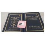 NATIONAL PARK AND STATE QUARTERS FOLDERS (EMPTY)