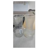 (2) GLASS VASES