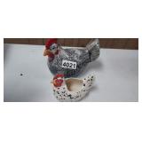 (2) CERAMIC CHICKENS
