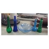 ANTIQUE BOWL WITH BOTTLES