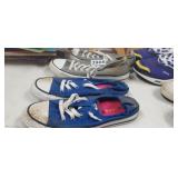 (2) PAIR CONVERSE ALL-STARS M-5, L-7, GENTLY USED