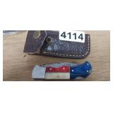 MHS HAND CRAFTED POCKET KNIFE WITH SHEATH