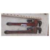 (2) PIPE WRENCHES ~13"