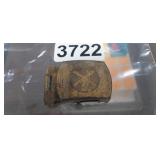 VINTAGE SOLID BRASS MILITARY BELT BUCKLE