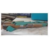 VINTAGE CANVAS AND WOOD FOLDING MILITARY COT