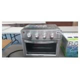 AIR FRYER, NEEDS CLEANING, WITH SOME BAKEWARE