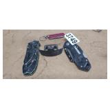 (3) KNIVES AND BOTTLE OPENER