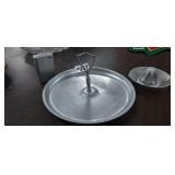 ALUMINUM LOT, CIGARETTE CASE, SERVING TRAY, JUICER