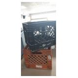 (2) MILK CRATES