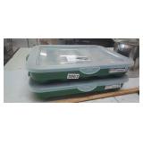 (2) CHRISTMAS ORNAMENT ORGANIZERS W/ ORNAMENTS