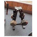DUMBELL HANGER WITH 40lb DUMBELLS
