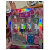 PINK 15PC NAIL SET *NEW