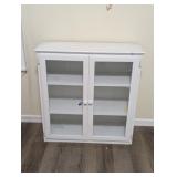 WHITE GLASS DOOR CABINET