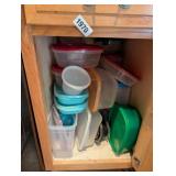 CABINET FULL OF FOOS STORAGE *ALL WITH LIDS