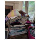 PILLOWS AND BLANKETS LOT