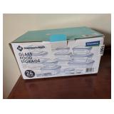 24pc GLASS STORAGE CONTAINERS *NEW