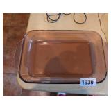 CRANBERRY PYREX CASSEROLE DISH