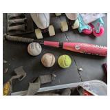 RAWLING BAT AND BALLS
