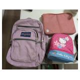JANSPORT BACKPACK, HELLO KITTY LUNCHBOX, LAPTOP CA