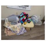 LOT OF BLANKETS/ AFGANS