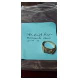 14K GOLD RING MOISSANITE STONES SIZE 11