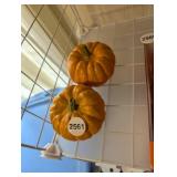 2 DECORATIVE PUMPKINS