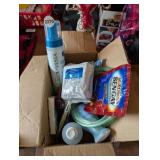 BOX OF BATH AND CLEANING GOODS